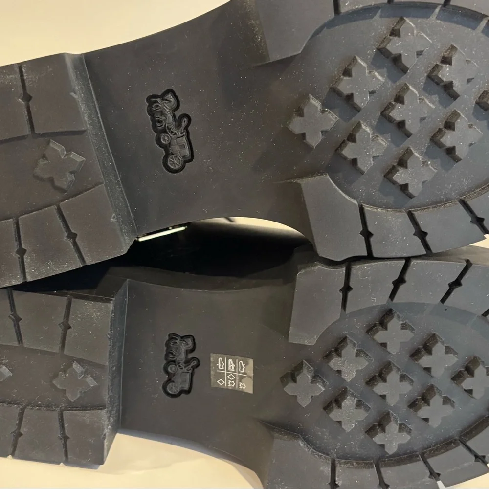 Coach Black Ankle Booties with Gold Buckle - Picture 10 of 10